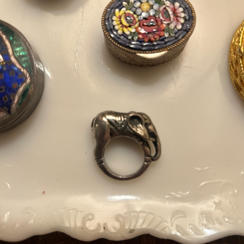 Silver Elephant Ring